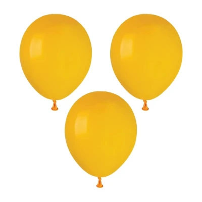 Balony pastelowe żółty ciemny #003, 12 cm 3 szt.