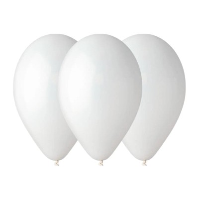 Balony metaliczne perłowe białe #029, 30 cm 3 szt.