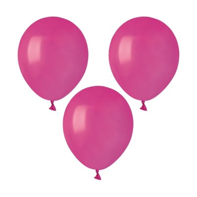 Balony pastelowe różowy ciemny fuksja #007, 12 cm 3 szt.