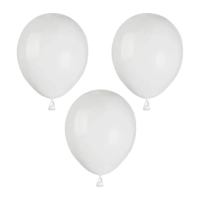 Balony metaliczne perłowe białe #029, 12 cm 3 szt.