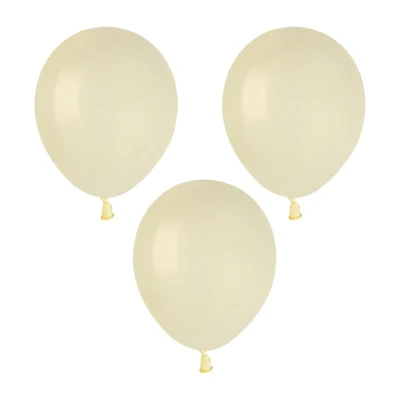 Balony pastelowe kremowy ecru kość słoniowa #059, 12 cm 3 szt.