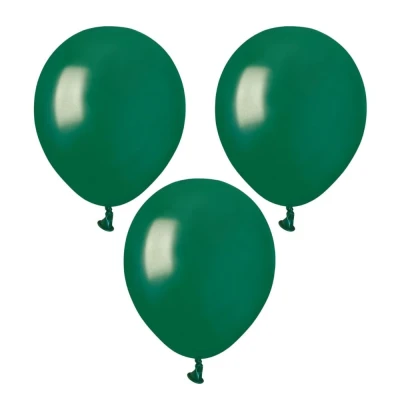 Balony pastelowe ciemny butelkowy zielony emerald #104, 12 cm 3 szt.