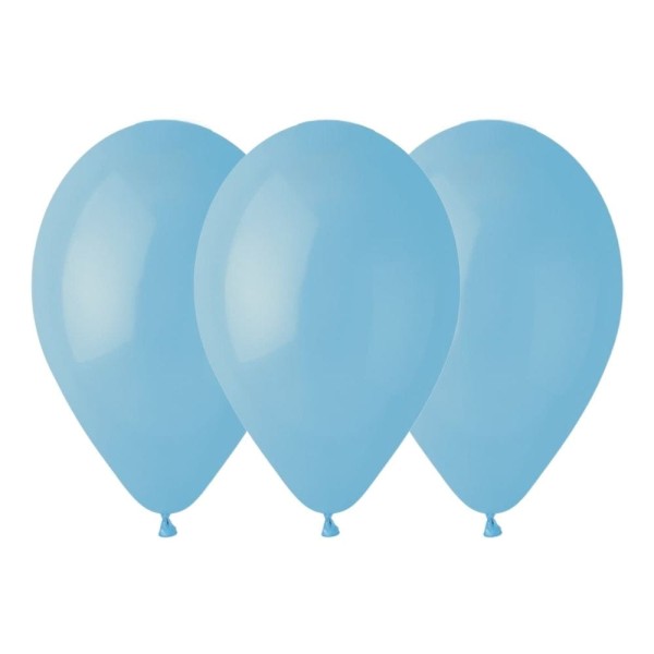 Balony pastelowe niebieski delikatny baby blue #072, 30 cm 3 szt.