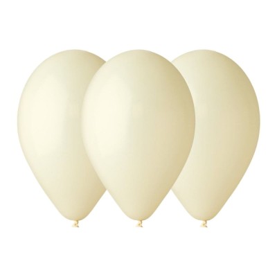 Balony pastelowe kremowy ecru kość słoniowa #059, 26 cm 3 szt.