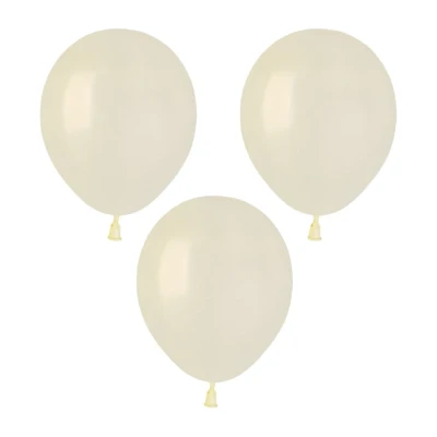 Balony metaliczne kremowy ecru kość słoniowa #058, 12 cm 3 szt.