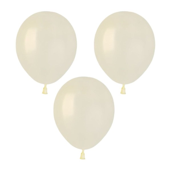 Balony metaliczne kremowy ecru kość słoniowa #058, 12 cm 3 szt.