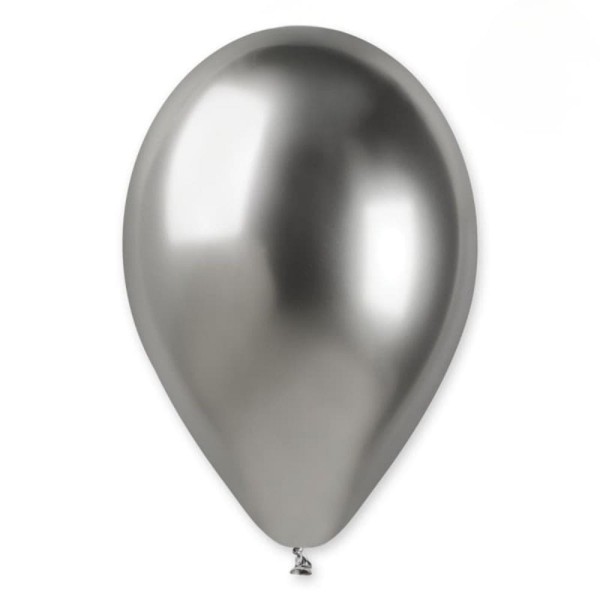 Balon metaliczny shiny srebrny #089, 33 cm 1 szt.