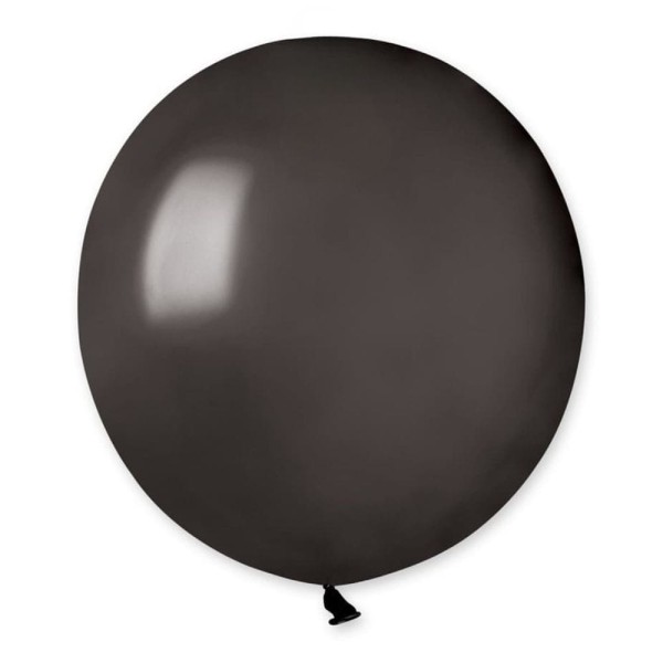 Balon metaliczny czarny #065, 48 cm 1 szt.