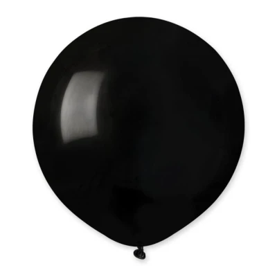 Balon pastelowy czarny #014, 48 cm 1 szt.