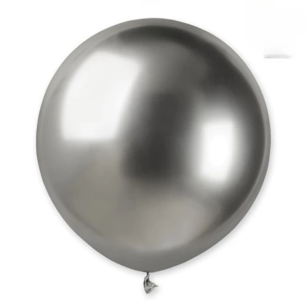 Balon metaliczny shiny srebrny #089, 48 cm 1 szt.