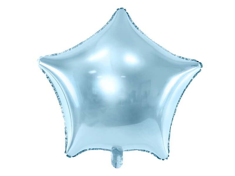 Balon foliowy gwiazdka niebieski jasny