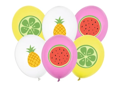 Balony lateksowe Owoce, 30 cm 6 szt.