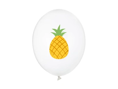 Balony lateksowe przezroczyste owoc Ananas, 30 cm 3 szt.