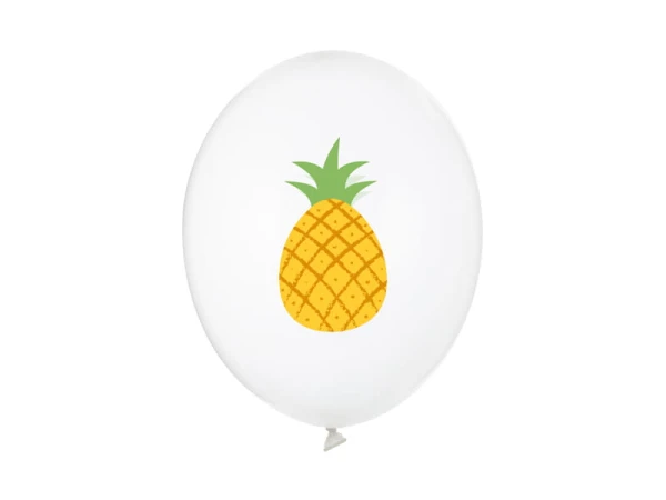 Balony lateksowe przezroczyste Ananas, 30 cm 3 szt.
