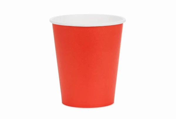 Kubeczki papierowe Basic czerwone, 250 ml 6 szt.