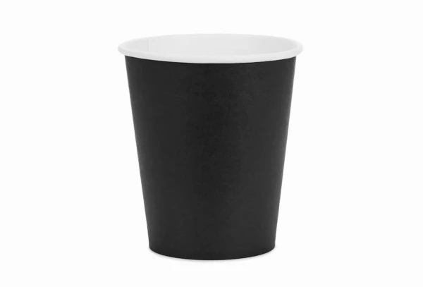 Kubeczki papierowe Basic czarne, 250 ml 6 szt.
