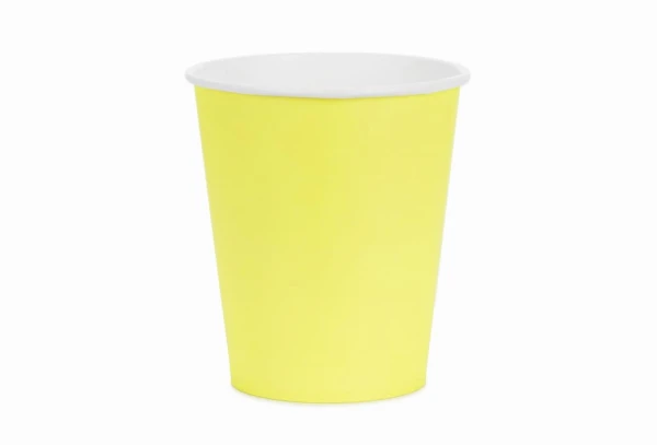 Kubeczki papierowe Basic żółte, 250 ml 6 szt.