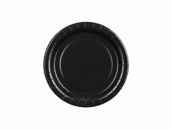 Talerzyki papierowe Basic czarne, 18 cm 6 szt.