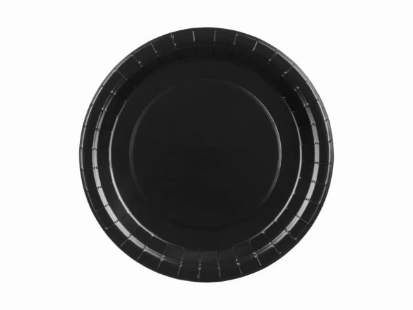 Talerzyki papierowe Basic czarne, 23 cm 6 szt.