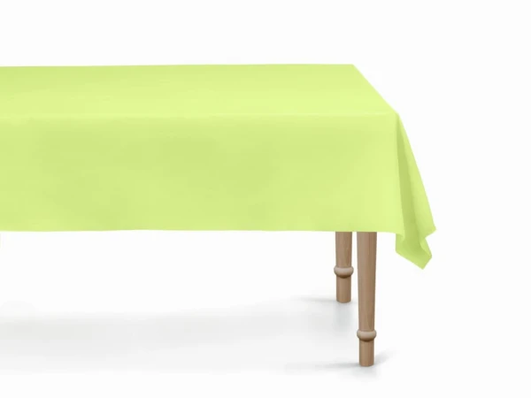 Obrus foliowy na stół Basic zielony limonkowy, 137x183 cm