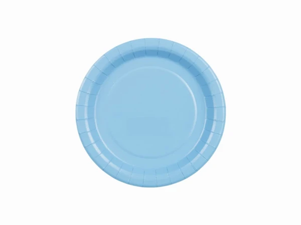 Talerzyki papierowe Basic niebieskie, 18 cm 6 szt.
