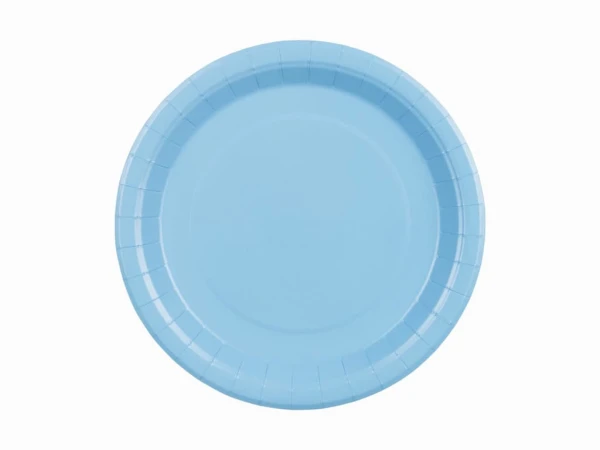 Talerzyki papierowe Basic niebieskie, 23 cm 6 szt.