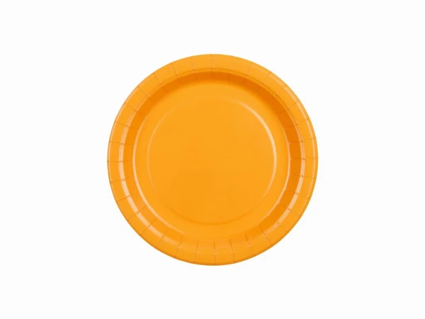 Talerzyki papierowe Basic jasne pomarańczowe, 18 cm 6 szt.