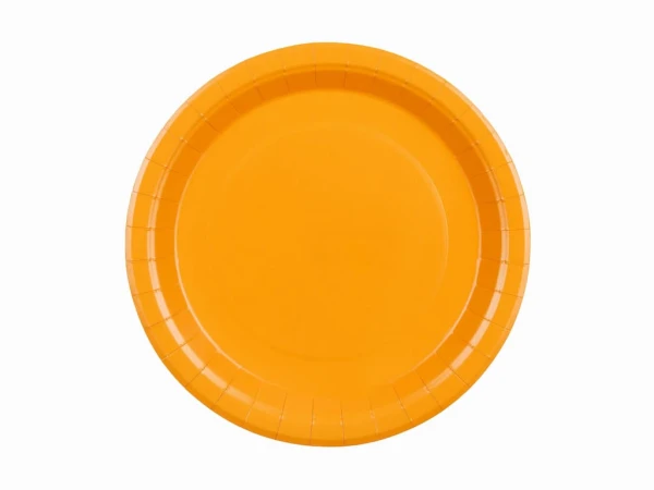 Talerzyki papierowe Basic jasne pomarańczowe, 23 cm 6 szt.