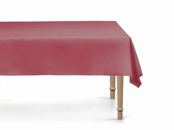 Obrus foliowy na stół Basic ciemny czerwony bordowy, 137x183 cm