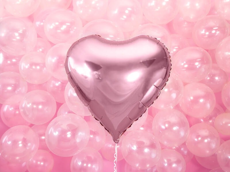Jasnoróżowy balon serce 61 cm