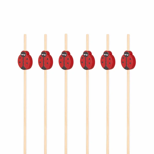 Patyczki wykałaczki bambusowe koktajlowe do przekąsek biedronki, 25 szt.