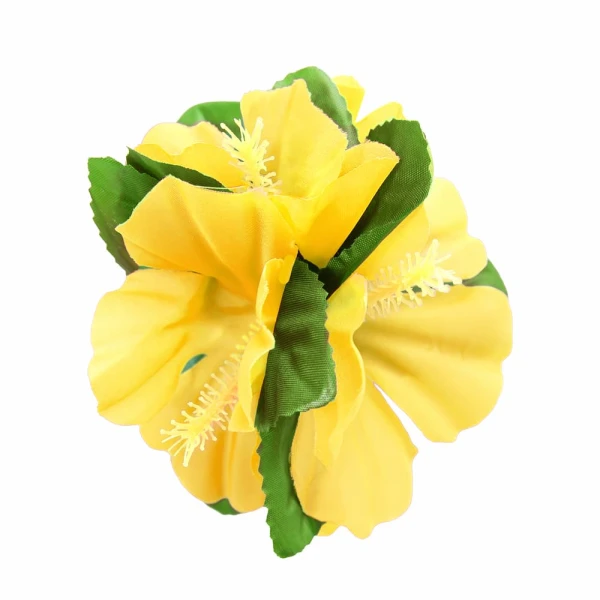 Spinka hawajska do włosów z żółtym kwiatem