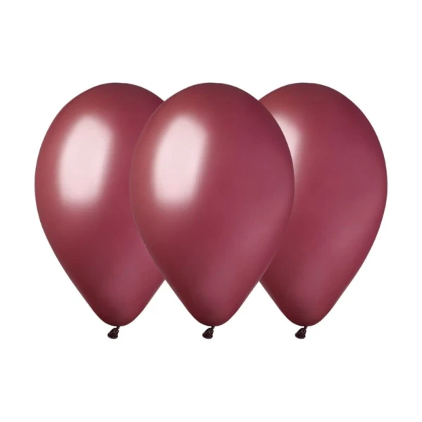 Balony pastelowe bordowy winny matowy #101, 26 cm 3 szt.