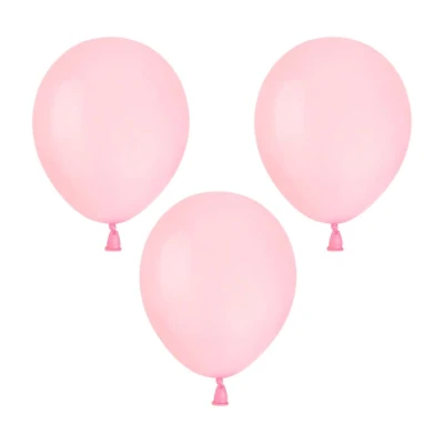 Balony pastelowe różowy jasny #057, 12 cm 3 szt.