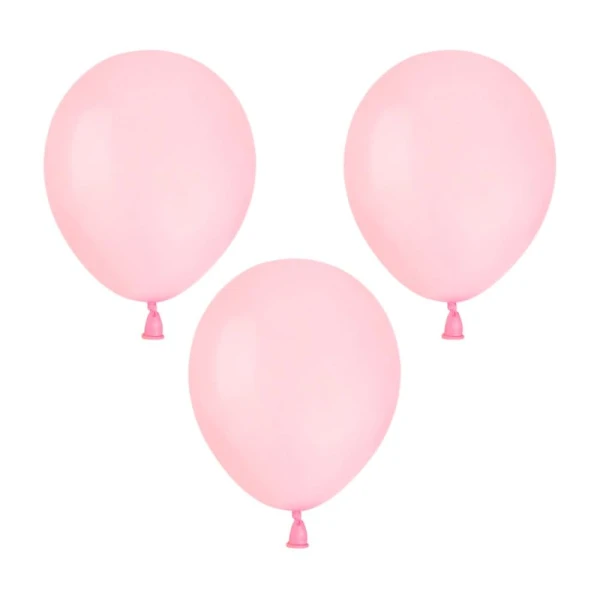 Balony pastelowe różowy jasny #057, 12 cm 3 szt.