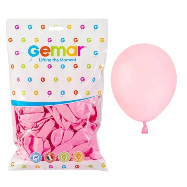 Balony pastelowe różowy jasny #057, 12 cm 100 szt.