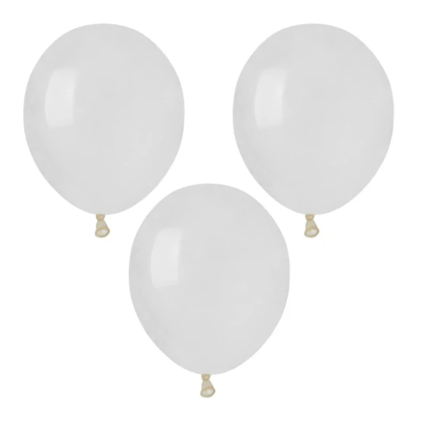 Balony lateksowe przezroczysty transparentny #000, 12 cm 3 szt.