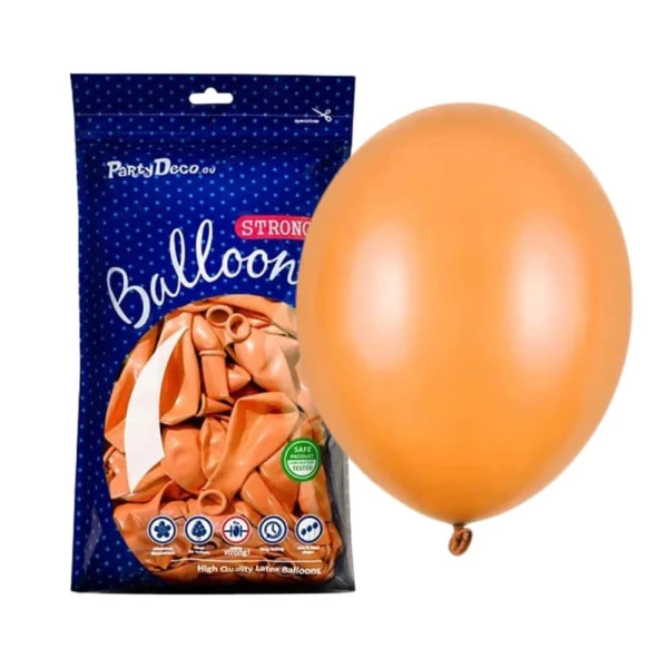 Balony metaliczne pomarańczowe Metallic Mandarin Orange strong, 30 cm 100 szt.