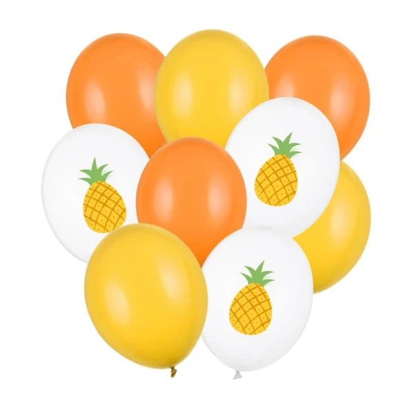 Zestaw balonów hawajskich ananas, pomarańczowo-żółty