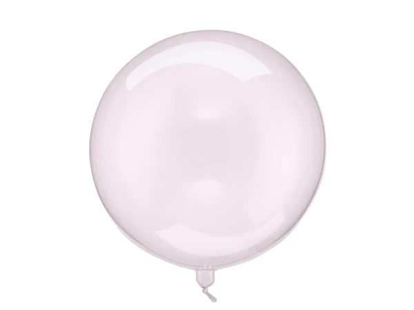 Balon kula bobo transparentny różowy, 40 cm 1 szt.