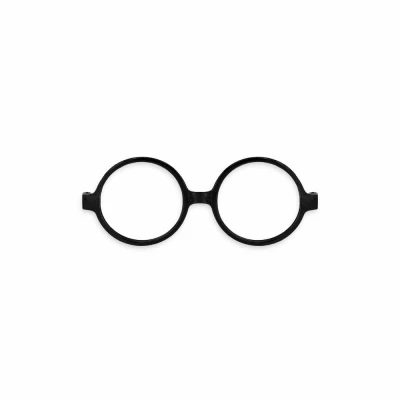 Okulary okrągłe czarne czarodziej Harry Potter
