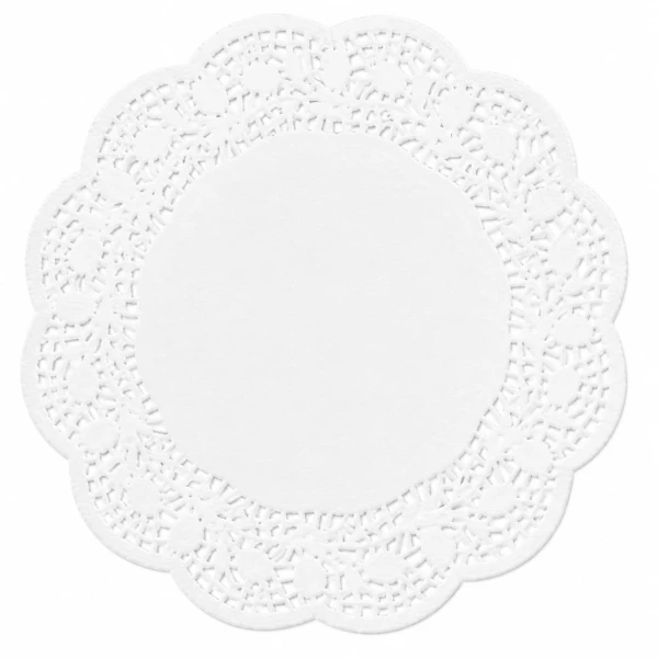 Serwetki papierowe gastronomiczne ażurowe białe okrągłe, 30 cm 100 szt.