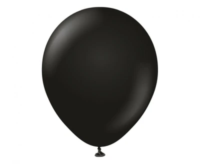 Balony pastelowe Kalisan Standard Black czarne, 30 cm 3 szt.
