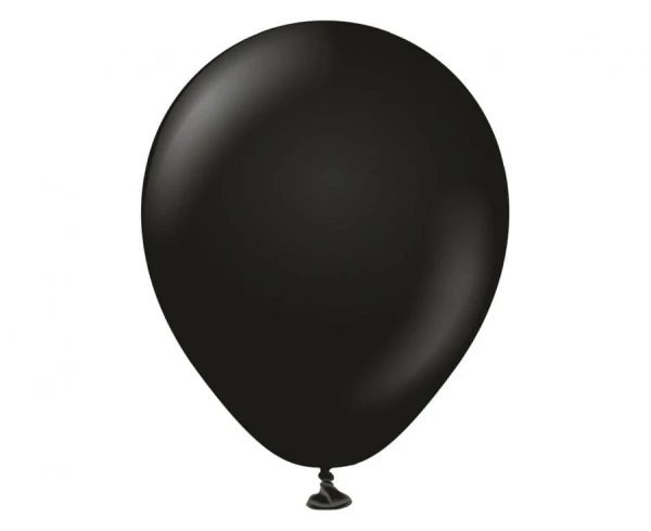 Balony pastelowe Kalisan Standard Black czarne, 12 cm 100 szt.