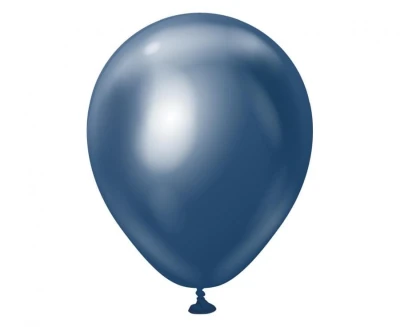 Balony metaliczne Kalisan Mirror Navy granatowe, 12 cm 3 szt.