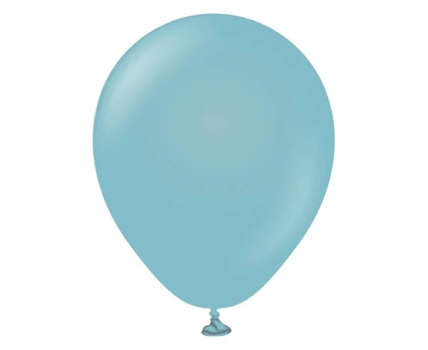 Balony pastelowe Kalisan Retro Blue Glass niebieskie szklane, 12 cm 100 szt.