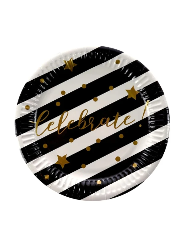 talerzyki-papierowe-czarno-biale-paski-celebrate-18cm-8szt.jpg