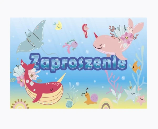 Zaproszenia urodzinowe Podwodny Świat Morskie Zwierzątka, 10 szt.