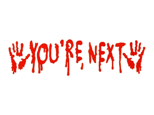 Naklejki żelowe na okno You're Next, czerwony