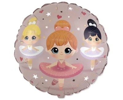 Balon foliowy Ballerina Baletnica, 45 cm (luz)
